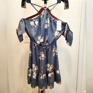 Sadie & Sage Off-Shoulder Flower Printed Dress